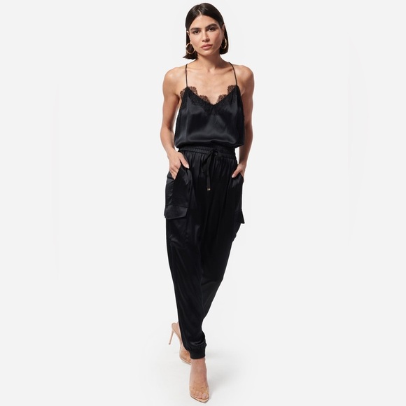 New! CAMI NYC Racer Charmeuse Lace Silk Cami in Black 🖤 Medium - Picture 3 of 12
